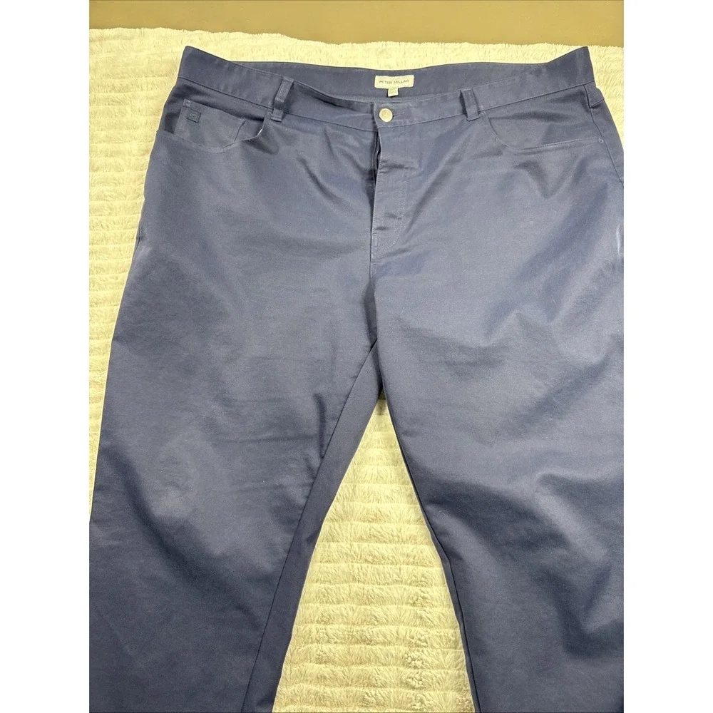 Peter Millar EB66 Mens Size 40x32 Golf Pants‎ Crown Sport Navy Blue EUC Comfy